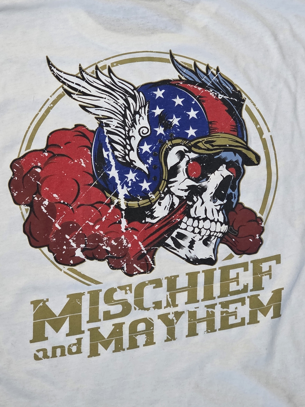 Grunt Style Men's Mischief And Mayhem Skull Graphic Tee Shirt Sz Lg